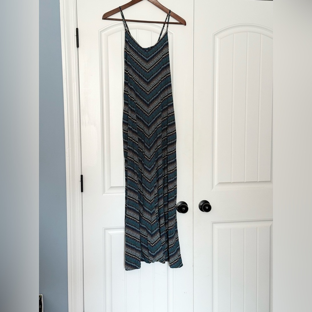 Gap Chevron Maxi Dress With Pockets